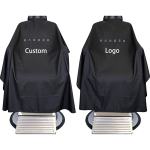 Cape de coiffure professionnelle, résistante à l'eau, confortable, en polyester, anti-adhésive, fermeture réglable au cou, logo d'entreprise personnalisé - Product Image 5