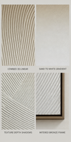 Peinture abstraite minimaliste faite à la main sur toile, beige neutre texturée, style Wabi Sabi, décoration de salon