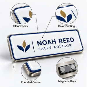 Placa de Identificación Personalizada para Empleados de Oficina, Insignia de Metal Personalizada con Logotipo, Venta al Por Mayor OEM - Product Image 4