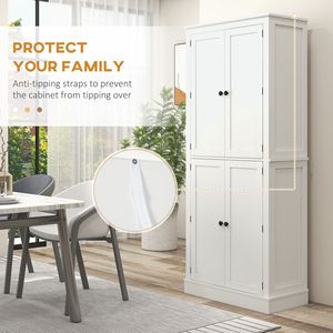 Mobile da Cucina Moderno Alto 183 cm con 5 Ripiani e 8 Cassetti Porta Spezie - Product Image 6
