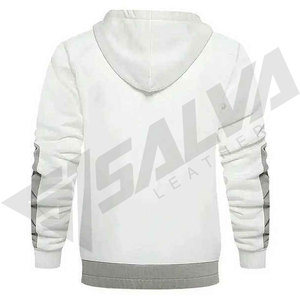 Conjunto Deportivo con Capucha para Hombre, Color Blanco y Gris, Sudadera y Pantalones de Punto con Cordón Ajustable, Transpirable, para Otoño - Product Image 6