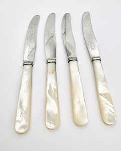 Ensemble de couteaux à beurre en acier inoxydable avec manche en ivoire, 4 pièces, couverts de cuisine, lame à bord droit - Product Image 4