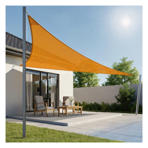 Voile d'ombrage triangulaire en HDPE, respirante, protection UV, pour jardin, patio, balcon, extérieur - Product Image 1