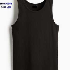 Men's Breathable 100% Cotton <b>Tank</b> <b>Tops</b> Solid Color O-Neck Casual Gym Wear Workout Knitted Plain Dyed Black <b>White</b> Gray - Product Image 3