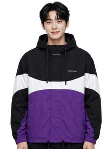 เสื้อแจ็คเก็ตมีฮู้ดซิปแบบยูนิเซ็กซ์ ลายการ์ตูนสีสันสดใส สีดำขาว สไตล์สปอร์ต กันลม ผลิตจากโพลีเอสเตอร์ 100% สำหรับฤดูหนาว - Product Image 2