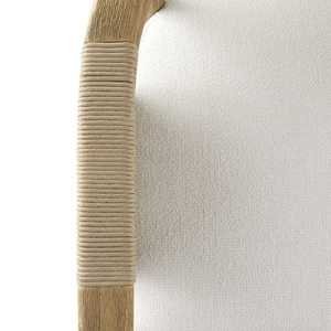 Chaise de jardin en teck massif avec corde, design naturel, durable, imperméable, pour extérieur - Becka - Product Image 6