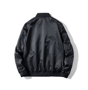 Blouson Aviateur Unisexe Hiver Double Face Décontracté à Fermeture Éclair en Laine Teinte Unie Épaisseur Standard Style Baseball Cargo - Product Image 3