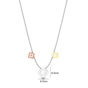 Collier pendentif solitaire intemporel en diamant pour femme avec une seule pierre sertie, idéal pour les occasions nuptiales et formelles - Product Image 5