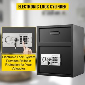 1.7 piedi cubi di deposito digitale blocco di codice elettronico sicuro in acciaio al carbonio materiale deposito Slot due chiavi di emergenza per la casa - Product Image 6