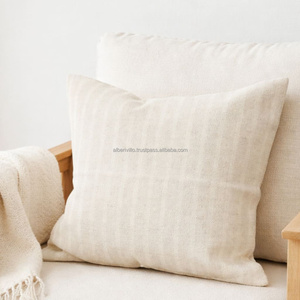 30 × 50 cm Burgundy Ivory Handwoven Lumbar <b>Cushion</b> Cover Bold Vertical Stripe Textured Throw <b>Pillow</b> Decorative Bed <b>Pillow</b> - Product Image 6