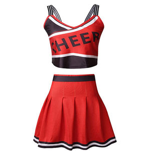 Uniforme de Porristas para Club Escolar o Equipo Deportivo, Material Resistente a la Decoloración, Fácil de Cuidar, Reutilizable, Estilo Juvenil y Adulto, Top, Falda y Pantalones Cortos - Product Image 1