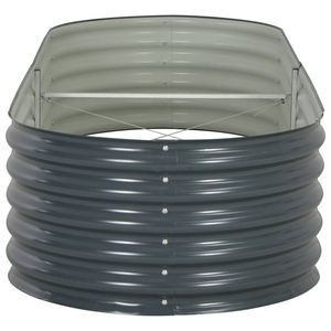 Grand lit de jardin surélevé en acier galvanisé gris durable pour aménagements de jardin - Product Image 4