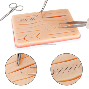 Premium Manual 14-Cut Suturing Practice <b>Pad</b> for Medical/Nursing Students | Durable 7x5 Inch <b>Silicone</b> Skin Training Model CE - Product Image 3