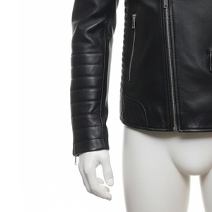 Solid Color Casual Men's <b>Winter</b> <b>Leather</b> <b>Jacket</b> with Front Logo Breathable & Eco-Friendly Streetwear - Product Image 5