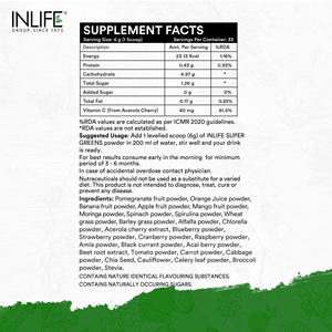 INLIFE Super Greens Powder Blend with Spirulina Moringa Wheatgrass & Barley Grass Plant‑Based Daily Nutrition Mix for Adults - Product Image 3