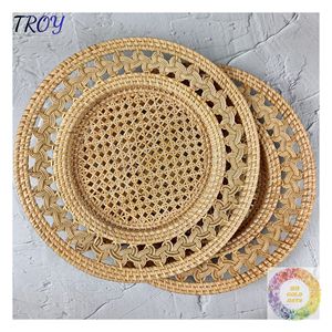 Handmade Rattan <b>Placemats</b> for Lunar New Year Tet Table Decor Natural Woven Mats for Family Celebration Settings - Product Image 6