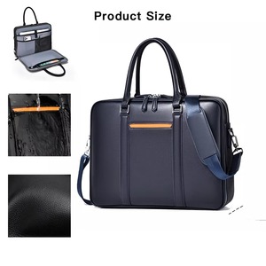 Unisex Genuine Leather Laptop Office <b>Briefcase</b> with Durable Zipper Closure Handmade Luxury Soft Bag Featuring Nylon Lining - Product Image 5
