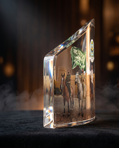 Elegant Acrylic Bronze Military Curve Award Customizable Recognition <b>Trophy</b> for Honoring Service Sacrifice-Durable Polished - Product Image 4