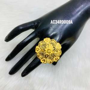 Bagues Cluster Femme Plaqué Or Rose 2022 Forme de Fleur Nouveau Design - Product Image 1