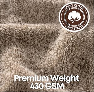 Women Terry Cloth Bathrobe Long Sleeve Full Length Soft Cozy Spa Wear 100% Cotton Turn-down Collar Drawstring Belt - Product Image 4