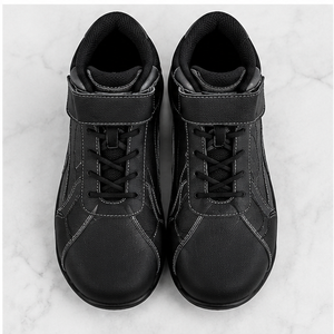 Bottes de moto AULTRA ONE ENTERPRISES noires en cuir véritable respirantes légères avec lacets et fermeture auto-agrippante pour le sport et la course de karting - Product Image 5