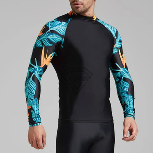 High Performance UPF50+ Anti-UV Front Logo Swimming Surfing Rash Guard Latest Edition Wholesale Full Sleeve Custom <b>Compression</b> - Product Image 2