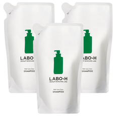 Labo H Descuento Champú Vegano para el alivio de la pérdida del cabello Fortalecimiento del cuero cabelludo ligeramente ácido 400ml Recarga Paquete de 3 EA - Product Image 1