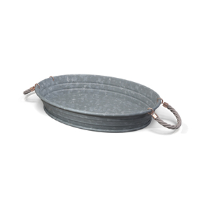 Plateau de service rectangulaire avec motif de houx et de pommes de pin, design classique en métal, plats et assiettes pour les fêtes - Product Image 3