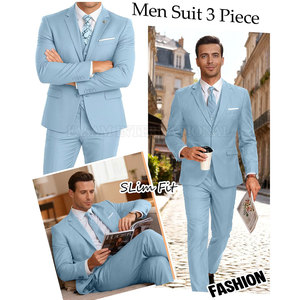 Nueva Llegada, Trajes de 3 Piezas para Hombre al por Mayor, Color Sólido, Ropa Casual, Trajes de 3 Piezas para Adultos - Product Image 5