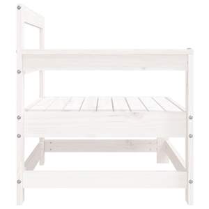 Sofá Esquinero de Jardín de Madera Contrachapada de Pino Blanco Sólido - Product Image 5