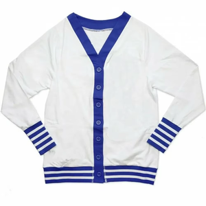 Cardigan tricoté personnalisé style universitaire vintage, respirant, col en V, double boutonnage, pour femme, hiver, services ODM OEM - Product Image 1