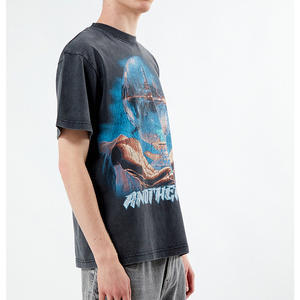 T-shirts pour hommes de haute qualité en jersey de coton, tissu doux, col rond, manches courtes, logo personnalisé, coupe ample, vêtements décontractés. - Product Image 2