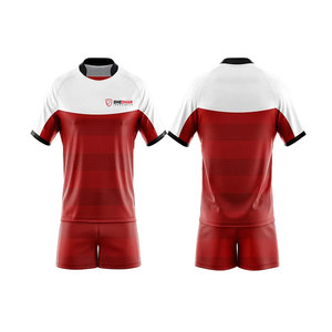 Créez votre propre logo sur un uniforme de rugby à manches courtes, un best-seller confortable et écologique pour hommes - Product Image 1