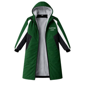 Best Quality Unisex Swim <b>Parka</b> Coat <b>Waterproof</b> Windproof Hooded Long <b>Jacket</b> for Beach Pool Training and Outdoor Sports - Product Image 3