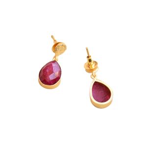 Wholesale Brass <b>Drop</b> <b>Earrings</b> Bulk <b>Drop</b> Raw Natural Stone Design Satin Brass Finish Nickel Free Durable Wholesale Fashion - Product Image 4