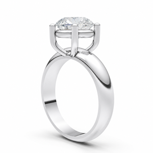 Bague solitaire en argent sterling 925 plaqué or de qualité supérieure avec moissanite pour femme, coupe brillante, bijoux de fiançailles et de mariage - Product Image 2