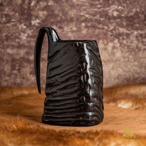 Premium Quality Buffalo Horn Mug Handmade Medieval Beer Coffee <b>Whiskey</b> Cup NEHA ENTERPRISES Design - Product Image 6