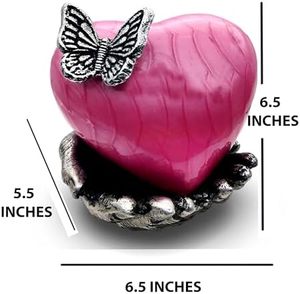 Urna Conmemorativa de Aluminio Premium en Forma de Corazón para Guardar Cenizas, Elaborada con Detalles Artísticos y Acabado Suave - Product Image 5