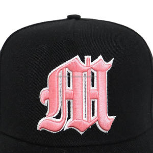 Gorra de béisbol de dos tonos con logotipo personalizado estilo popular a la moda con letras en inglés antiguo bordadas - Product Image 4