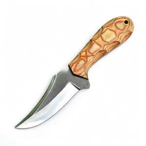 เครื่องมืออเนกประสงค์ปลายแหลมเหล็กทำมือ ด้ามไม้ลายหยัก ตกแต่งด้วยโลหะ - Product Image 1