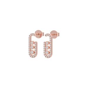 Elegant 9K Rose Gold Lab Grown Diamond Earrings 5.00 CTW Step Cut Pear Shape Premium Jewelry Design for Luxury FashionCollection - Product Image 5