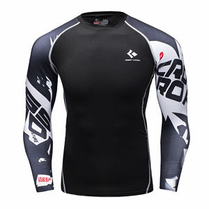 <b>Men</b> Rash Guard Long Sleeve UV Protection Swim <b>Shirt</b> Quick Dry Surf Beach Athletic <b>Compression</b> Wear - Product Image 6