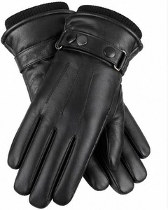 Gants de moto en cuir de mouton de haute qualité, écologiques, pour hommes et femmes, hiver, longueur poignet, compatibles écran tactile, détection de pointe, usage quotidien - Product Image 1