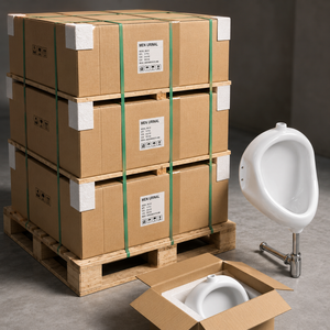 Urinoir ovale moderne en céramique pour hommes, sans induction, pour salles de bain, hôtels, hôpitaux, type mural ou sur pied, réglable, facile à nettoyer - Product Image 5