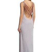 Robe longue de mode pour femmes, robe noire unie pour femmes