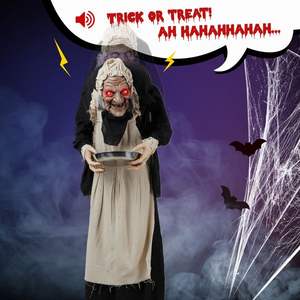 5 FT Maid Halloween Décoration de cour extérieure gonflable Article décoratif de vacances debout - Product Image 3