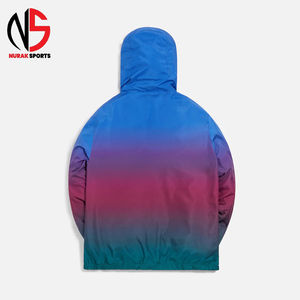 Survêtement décontracté pour homme avec logo personnalisé imprimé, coupe-vent léger en nylon zippé, short et broderie dégradée tie-dye pour 2026 - Product Image 2