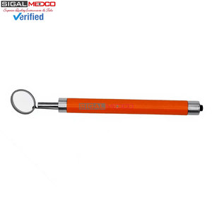 Premium Quality Dental Mouth <b>Mirror</b> with <b>LED</b> Light Orange Color Handle Stainless Steel Oral Examination Diagnostic Instrument - Product Image 5