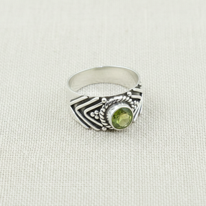 Natural <b>Peridot</b> Silver <b>Ring</b> Handmade 925 Sterling Gold Plated Minimalist Geometric Band Women Fashion Fine Jewelry Gift for Men - Product Image 4