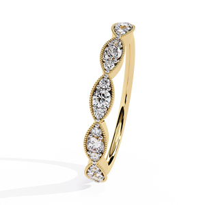 Anillos Apilables de Oro Sólido de 14K, Clásicos y Sencillos, con Diamantes Cultivados en Laboratorio CVD HPHT, para Uso Diario - Product Image 2